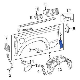 Toyota OE - Rear Right Truck Bed Panel Brace