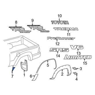 Toyota OE - Rear Left Truck Bed Molding