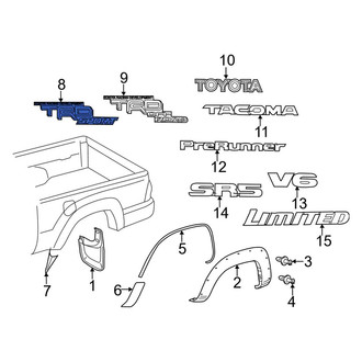 Toyota OE - Rear Truck Bed Decal