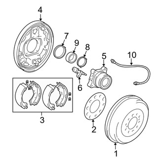 Toyota OE - Rear Suspension - Brake Components
