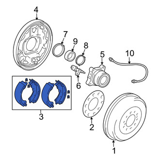 Toyota OE - Rear Drum Brake Shoe