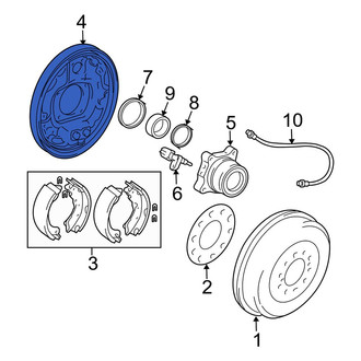 Toyota OE - Rear Left Brake Backing Plate