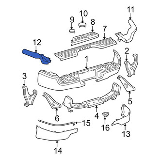 Toyota OE - Rear Left Bumper Extension