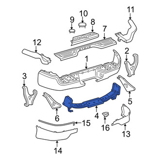 Toyota OE - Rear Bumper Face Bar Reinforcement Beam