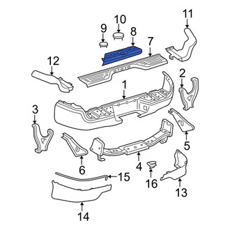 Toyota OE - Rear Lower Bumper Step Pad