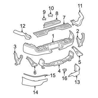 Toyota OE - Rear Bumper - Bumper & Components