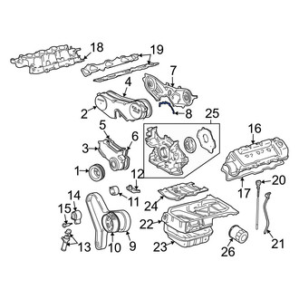 Toyota OE - Right Lower Engine Timing Cover Gasket