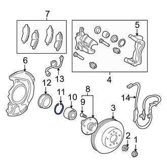 Toyota OE - Front Wheel Bearing Snap Ring