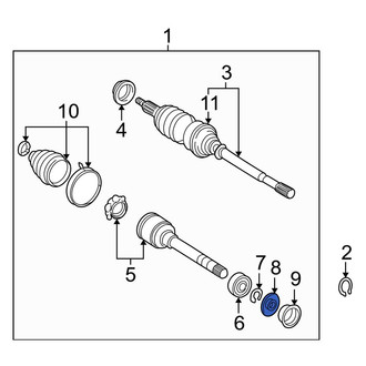 Toyota OE - Front CV Axle Shaft Carrier Bearing Cover