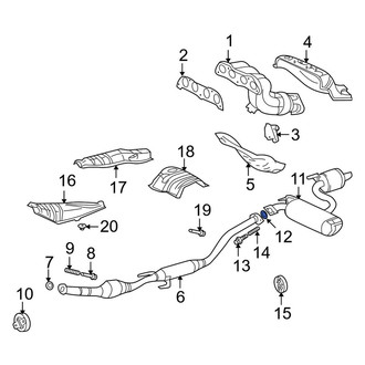 Toyota OE - Rear Exhaust Muffler Gasket