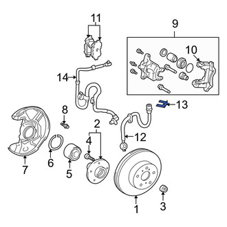 Toyota OE - Rear Brake Hydraulic Hose Lock Clip