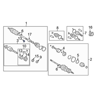 Toyota OE - CV Axle Shaft Carrier Bearing Retaining Ring