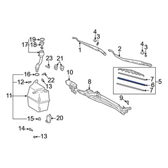 Toyota OE - Rear Wiper Blade Refill Set