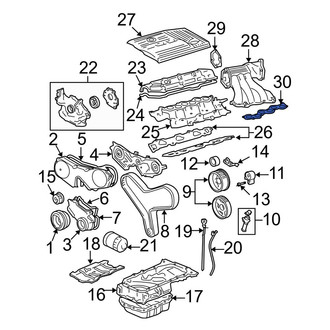 Toyota OE - Left Lower Engine Intake Manifold Gasket