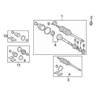 Toyota OE - Right CV Axle Shaft Carrier Bearing Retaining Ring