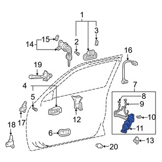 Toyota OE - Front Left Door Lock Actuator Motor