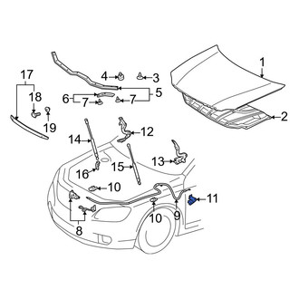 Toyota OE - Front Hood Release Handle
