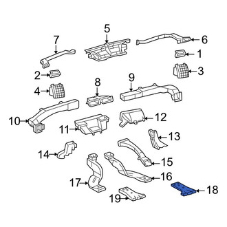 Toyota OE - Rear Right Instrument Panel Air Duct