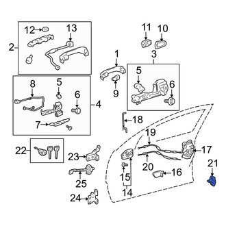 Toyota OE - Rear Door Lock Striker Plate