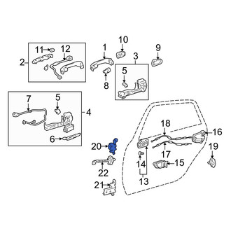 Toyota OE - Rear Left Upper Door Hinge