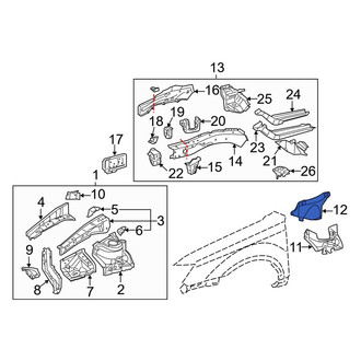 Toyota OE - Left Fender Apron Seal