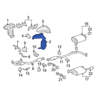 Toyota OE - Left Catalytic Converter with Integrated Exhaust Manifold
