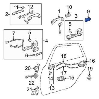 Toyota OE - Front Exterior Door Handle Cover Gasket