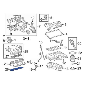 Toyota OE - Left Lower Engine Intake Manifold Gasket