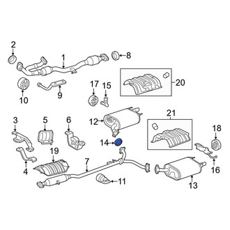 Toyota OE - Rear Exhaust Muffler Gasket