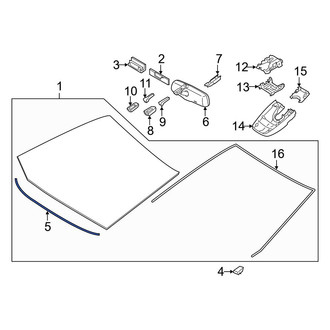 Toyota OE - Front Windshield Frame Weatherstrip Seal