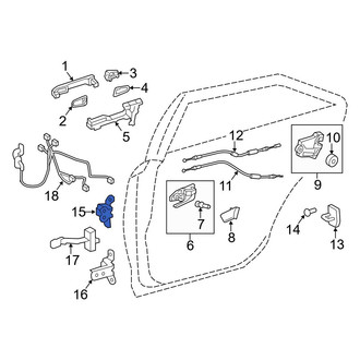 Toyota OE - Rear Right Upper Door Hinge