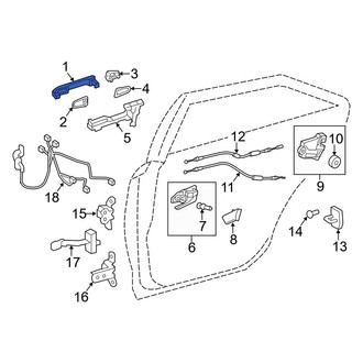 Toyota OE - Rear Outer Exterior Door Handle
