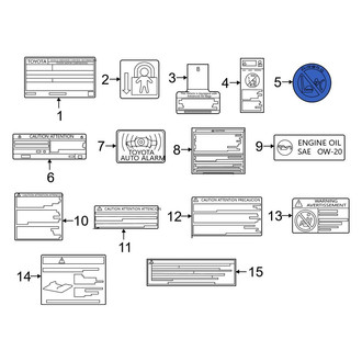 Toyota OE - Air Bag Information Label