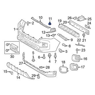 Toyota OE - Bumper Cover Support Rail Nut