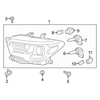 Toyota OE - Front Lamps - Headlamp Components