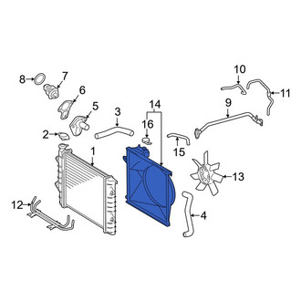 Toyota OE - Front Engine Cooling Fan Shroud