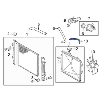 Toyota OE - Engine Coolant Reservoir Hose