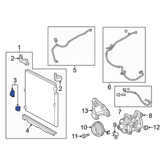 Toyota OE - Left Lower A/C Condenser Mount