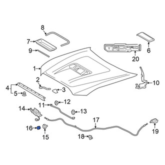 Toyota OE - Front Hood Latch Cover