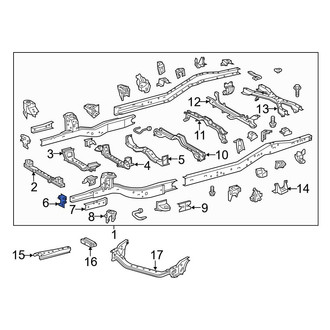 Toyota OE - Front Left Bumper Impact Bar Bracket