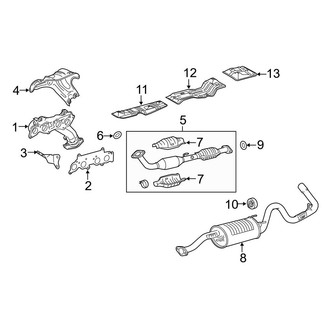 Toyota OE - Exhaust System - Exhaust Components (2.7L)