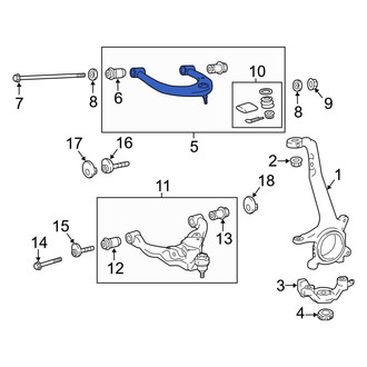 Toyota OE - Front Right Upper Suspension Control Arm