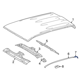 Toyota OE - Rear Left Roof Drip Molding