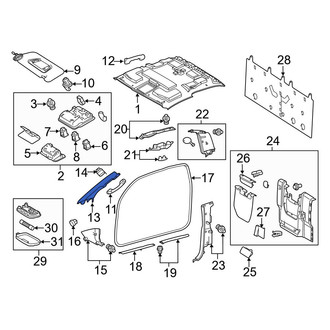 Toyota OE - Left Body A-Pillar Trim Panel