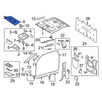 Toyota OE - Left Sun Visor