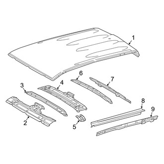Toyota OE - Cab - Roof & Components (W/O Sunroof), (Limited / SR / SR5 / TRD Off-Road / TRD Pro / TRD Sport Double Cab)