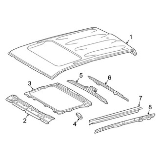 Toyota OE - Cab - Roof & Components (With Sunroof), (Limited / SR / SR5 / TRD Off-Road / TRD Sport Double Cab)