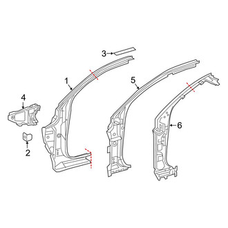 Toyota OE - Cab - Hinge Pillar (Limited / SR / SR5 / TRD Off-Road / TRD Pro / TRD Sport Double Cab)