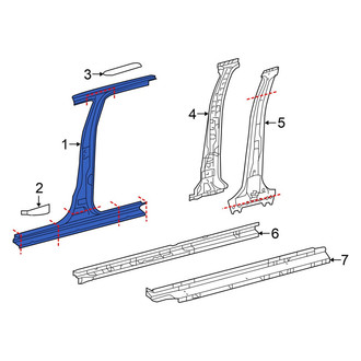 Toyota OE - Left Outer Body B-Pillar