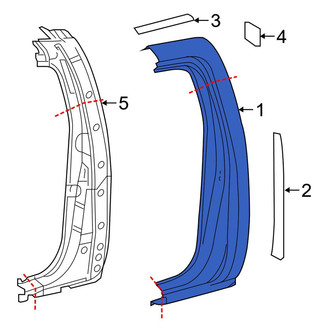 Toyota OE - Right Body C-Pillar